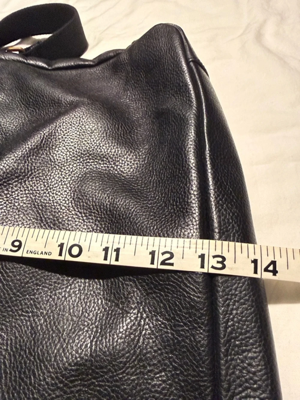 Fossil Black Pebble Leather soft-side Briefcase Computer Bag EUC